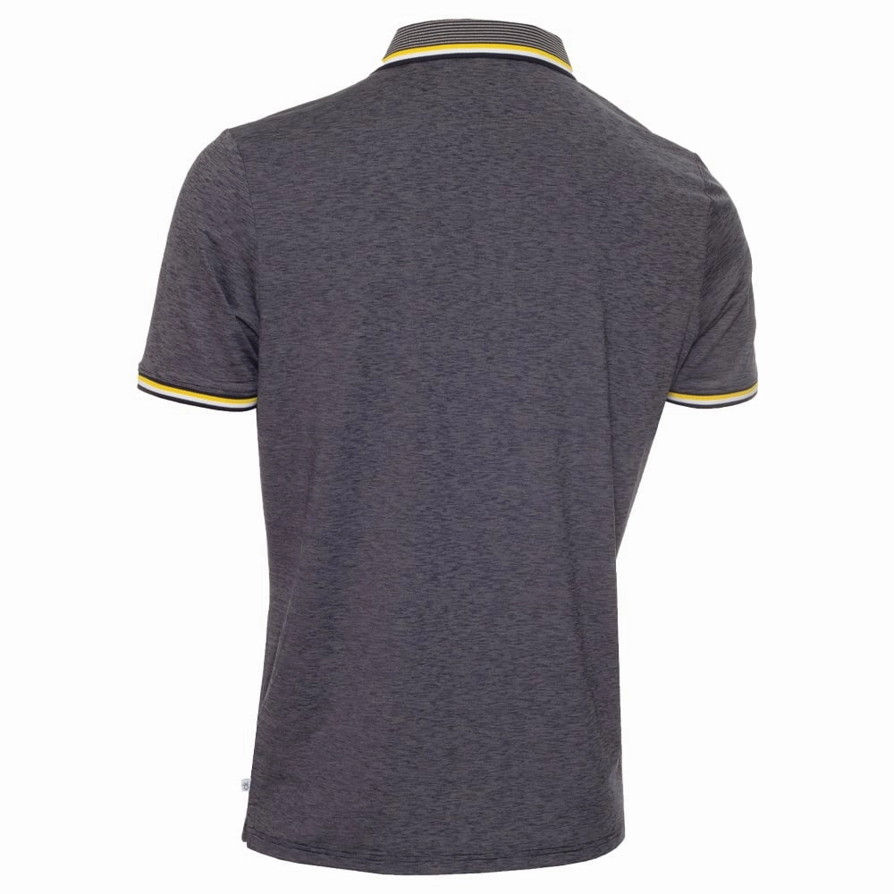 Calvin Klein Casper Polo Shirt - Navy Marl DoubleStitched Seams