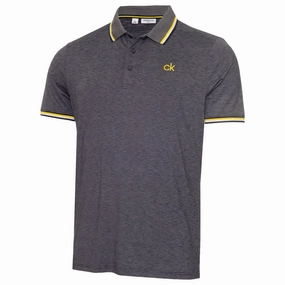 Calvin Klein Casper Polo Shirt - Navy Marl Soft and Relaxed