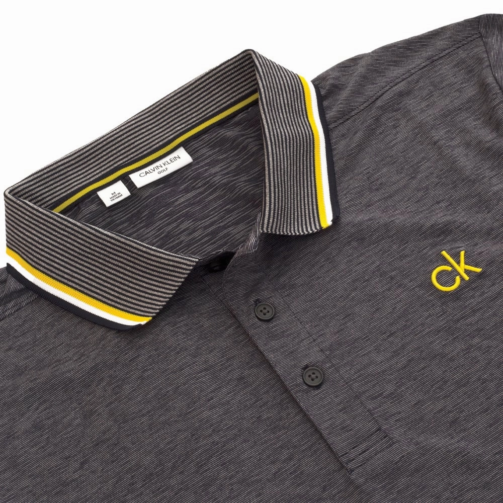 Calvin Klein Casper Polo Shirt - Navy Marl V neck elegance
