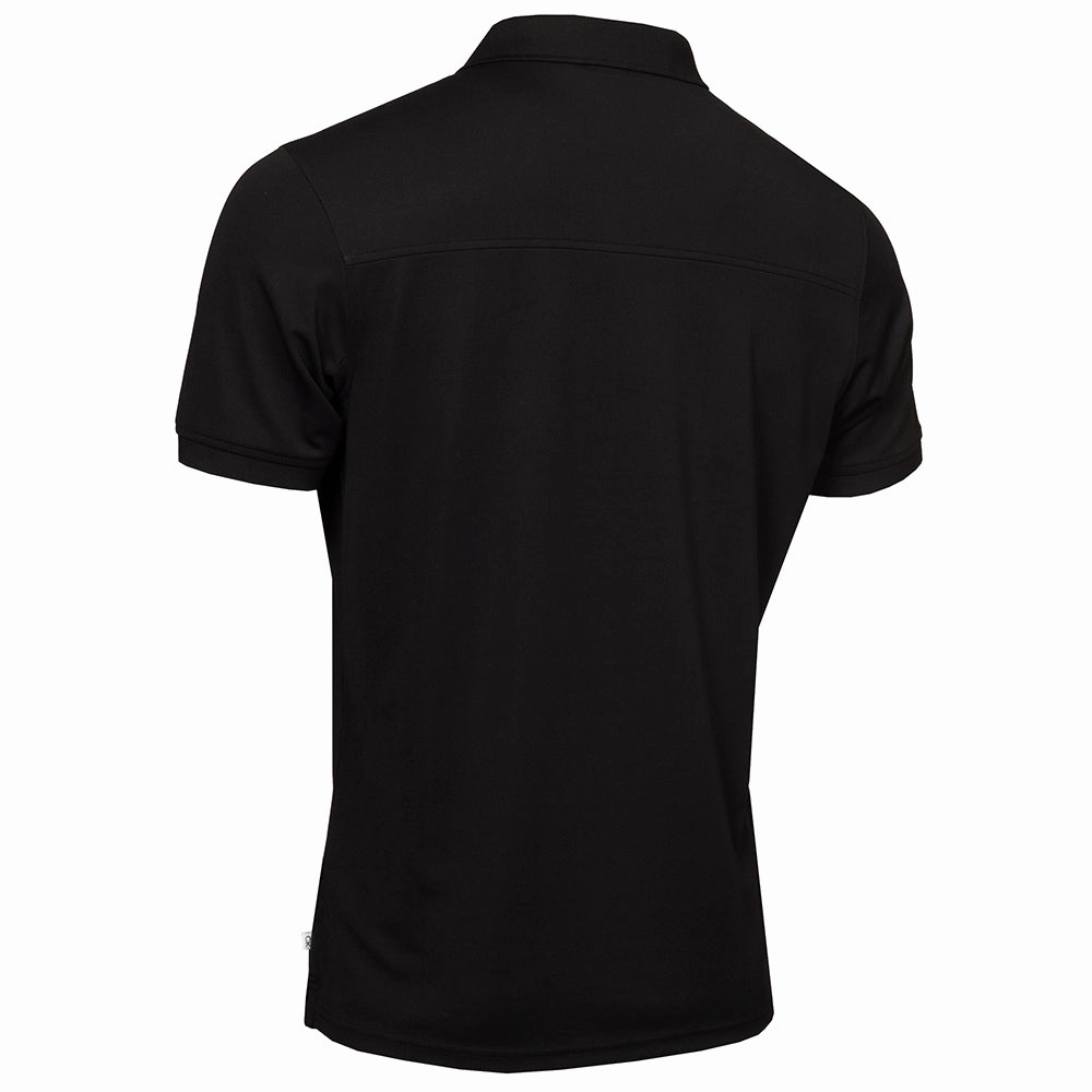 Calvin Klein Club Polo Shirt - Black Comfy Casual Microfiber texture