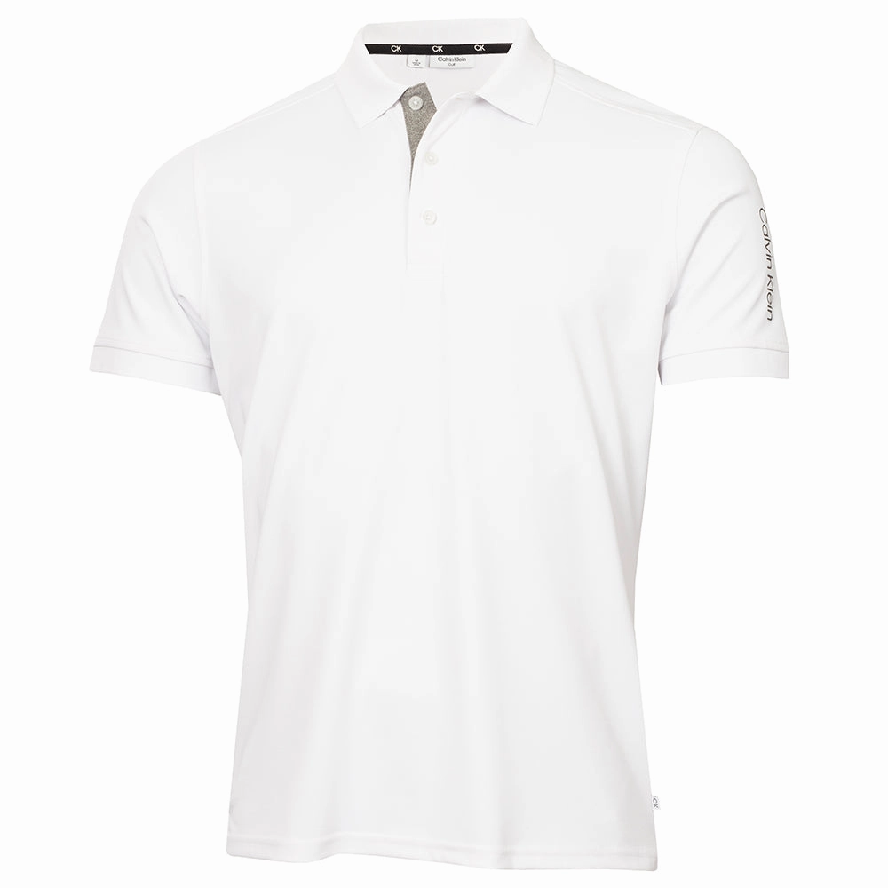 Bold Style Comfy Layer Calvin Klein Club Polo Shirt - Brilliant White