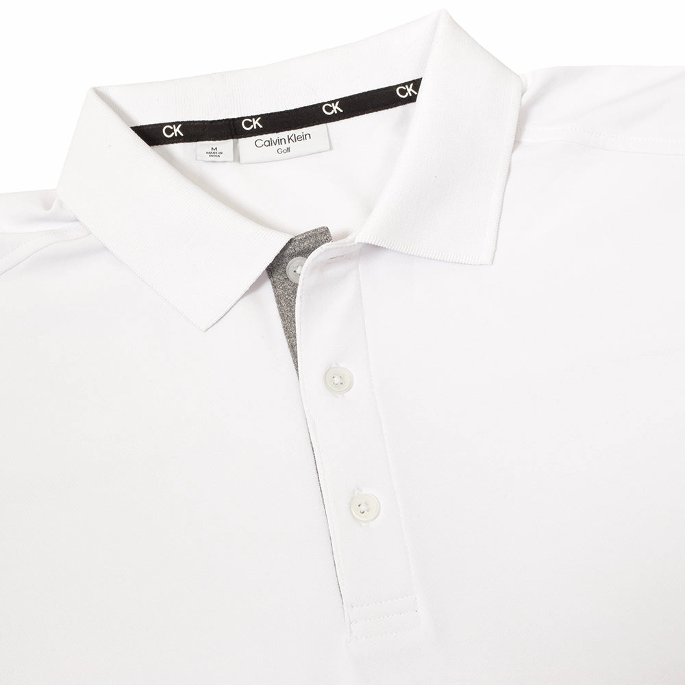 Anti Pilling Surface Soft Layer Calvin Klein Club Polo Shirt - Brilliant White