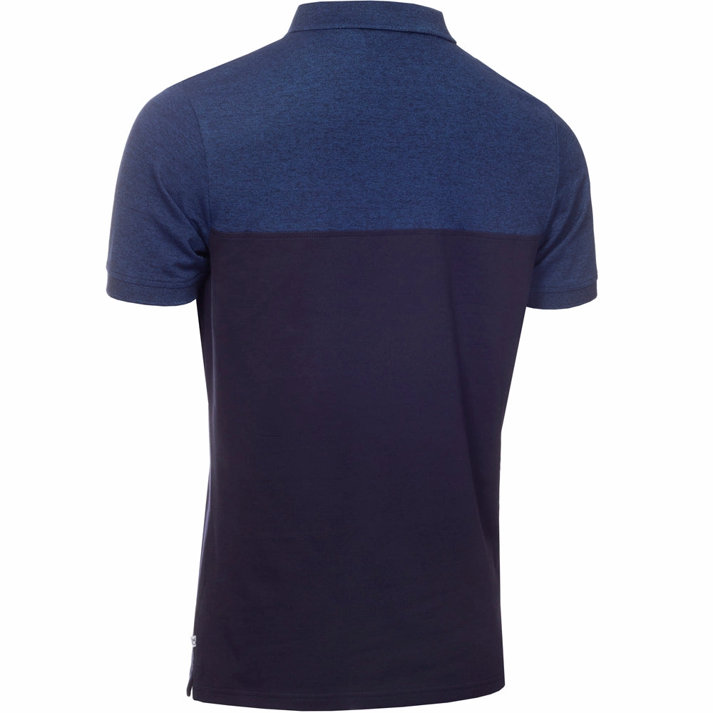 Calvin Klein Colour Block Polo Shirt - Cobalt Marl/Navy SeamlessConstruction No Fade Technology