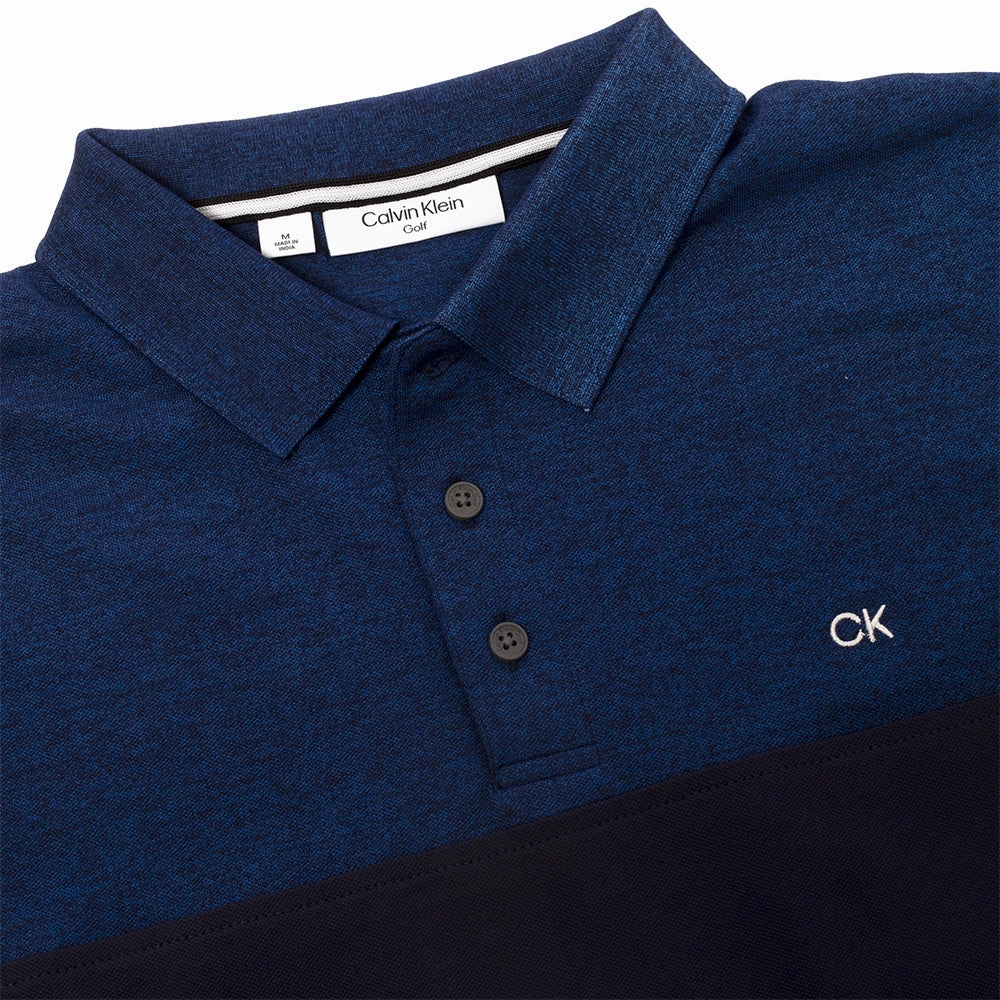 Comfy Layer Urban Trend Calvin Klein Colour Block Polo Shirt - Cobalt Marl/Navy