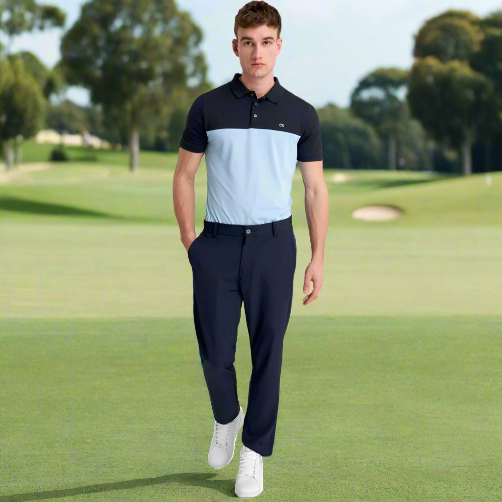 Cycling endurance Calvin Klein Colour Block Polo Shirt - Navy/Blue