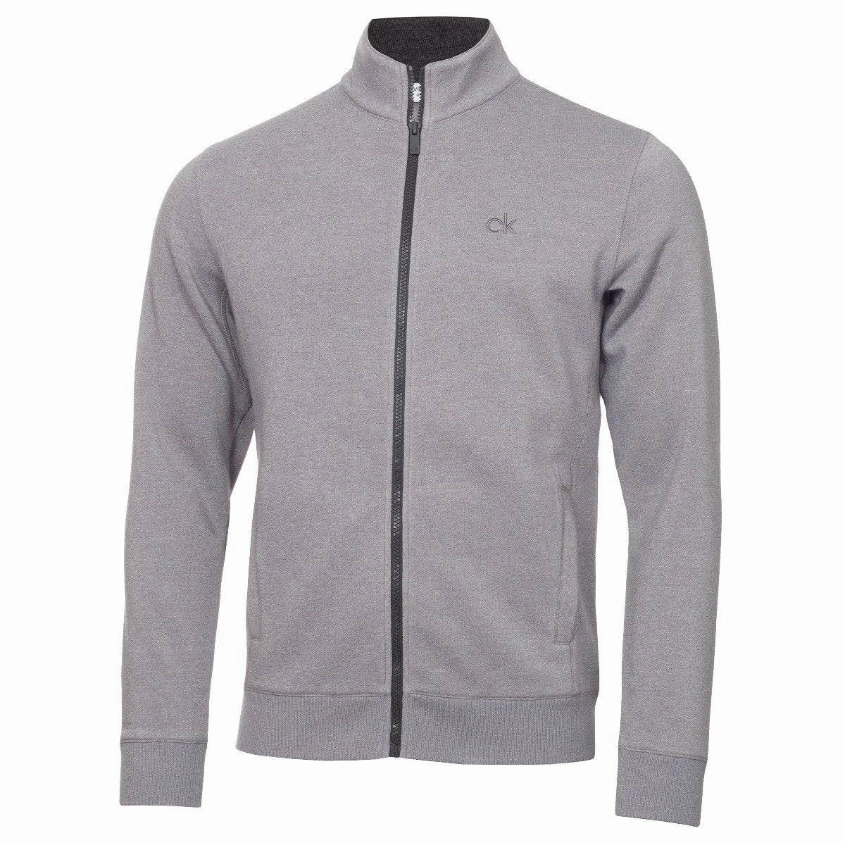 low end Chill Wear Calvin Klein Columbia Full Zip Sweater - Silver Marl