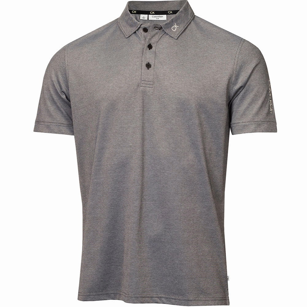 Recycled Material Rayon blend Calvin Klein Concord Polo Shirt - Black Marl