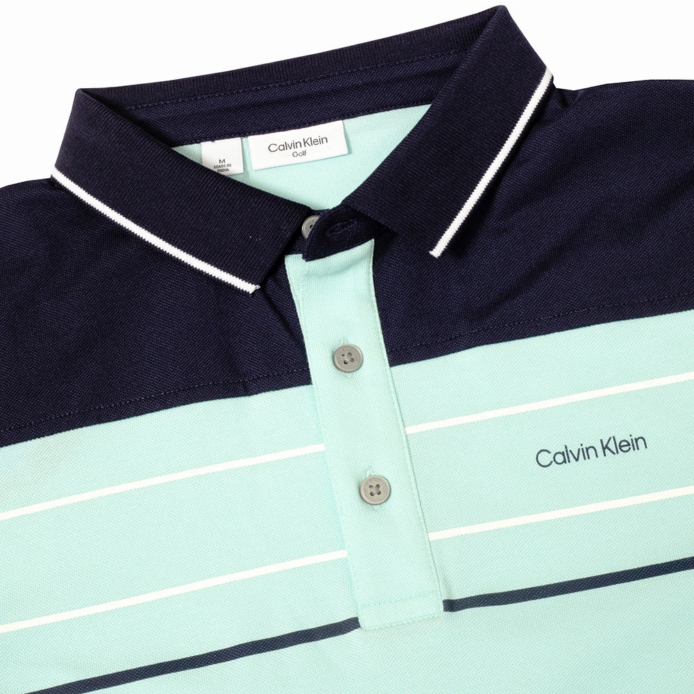 Plus size confidence Essential Layer Calvin Klein Eagle Polo Shirt - Aqua
