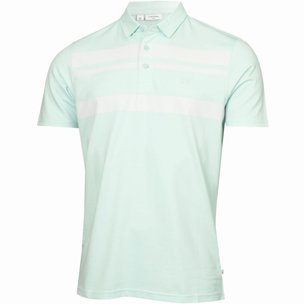 Calvin Klein Fort Jackson Polo Shirt - Aqua Fun Style NonIrritating Fabric