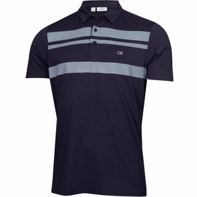 Calvin Klein Fort Jackson Polo Shirt - Evening Blue Soft And Comfortable Soft Fabric