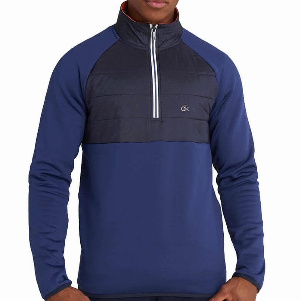 Calvin Klein Gravity Hybrid 1/4 Zip Sweater - Ink Daily Staple
