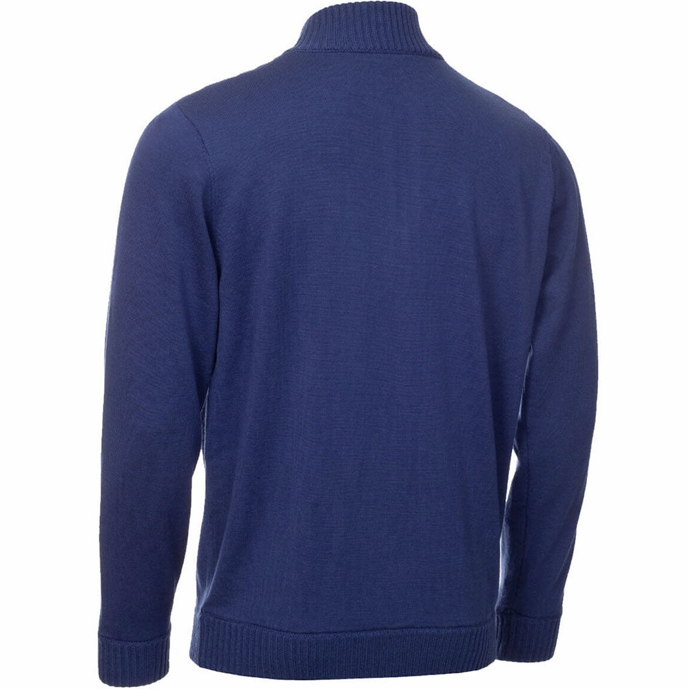 Calvin Klein Magnet 1/2 Zip Lined Sweater - Ink Layer Fit Poolside Relax