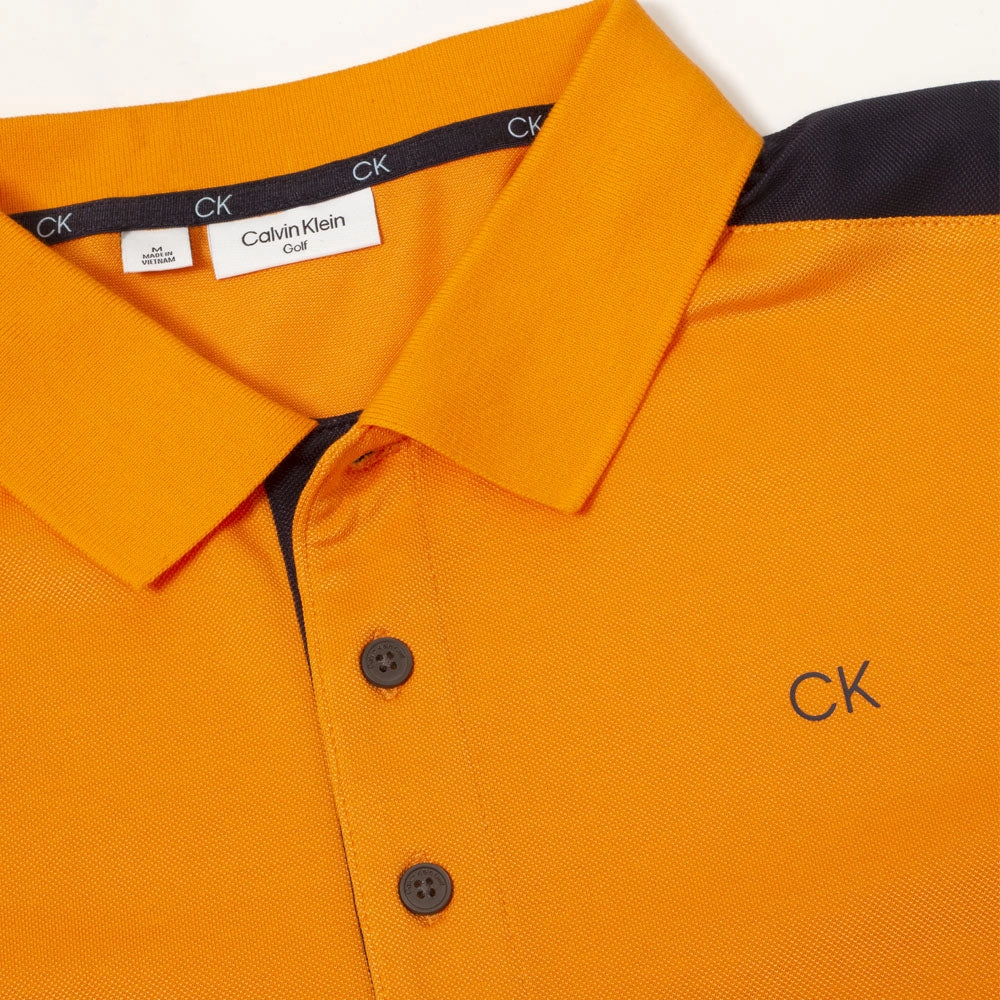 Moisture Control Fabric Light and Soft Calvin Klein Miles Polo Shirt - Orange