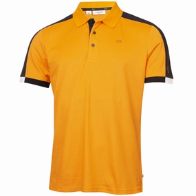 Stylish Everyday Wear Summer Favorite Calvin Klein Miles Polo Shirt - Orange
