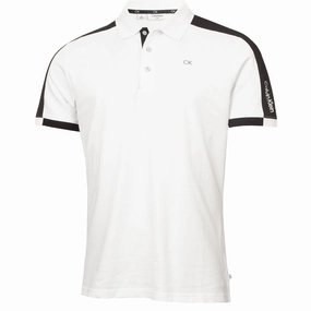 Summer Fashion Casual Essential Wear Calvin Klein Miles Polo Shirt - White/Black