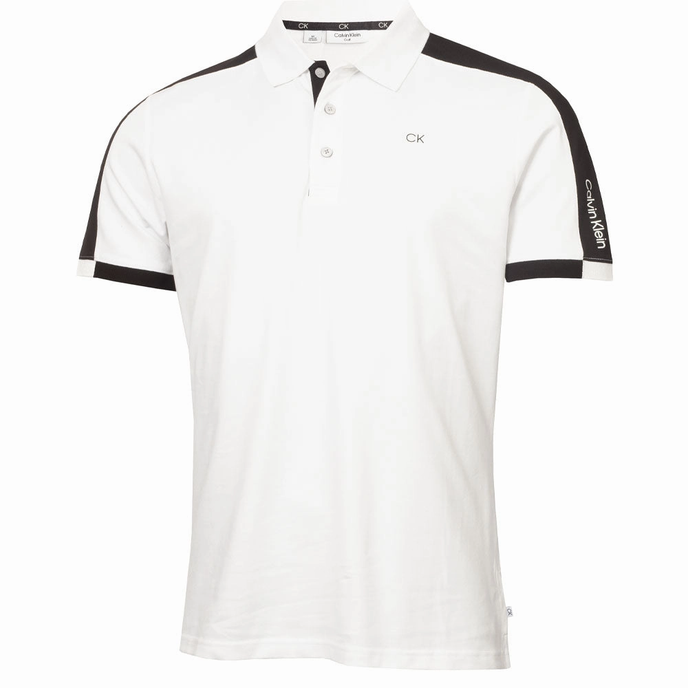 Summer Fashion Casual Essential Wear Calvin Klein Miles Polo Shirt - White/Black