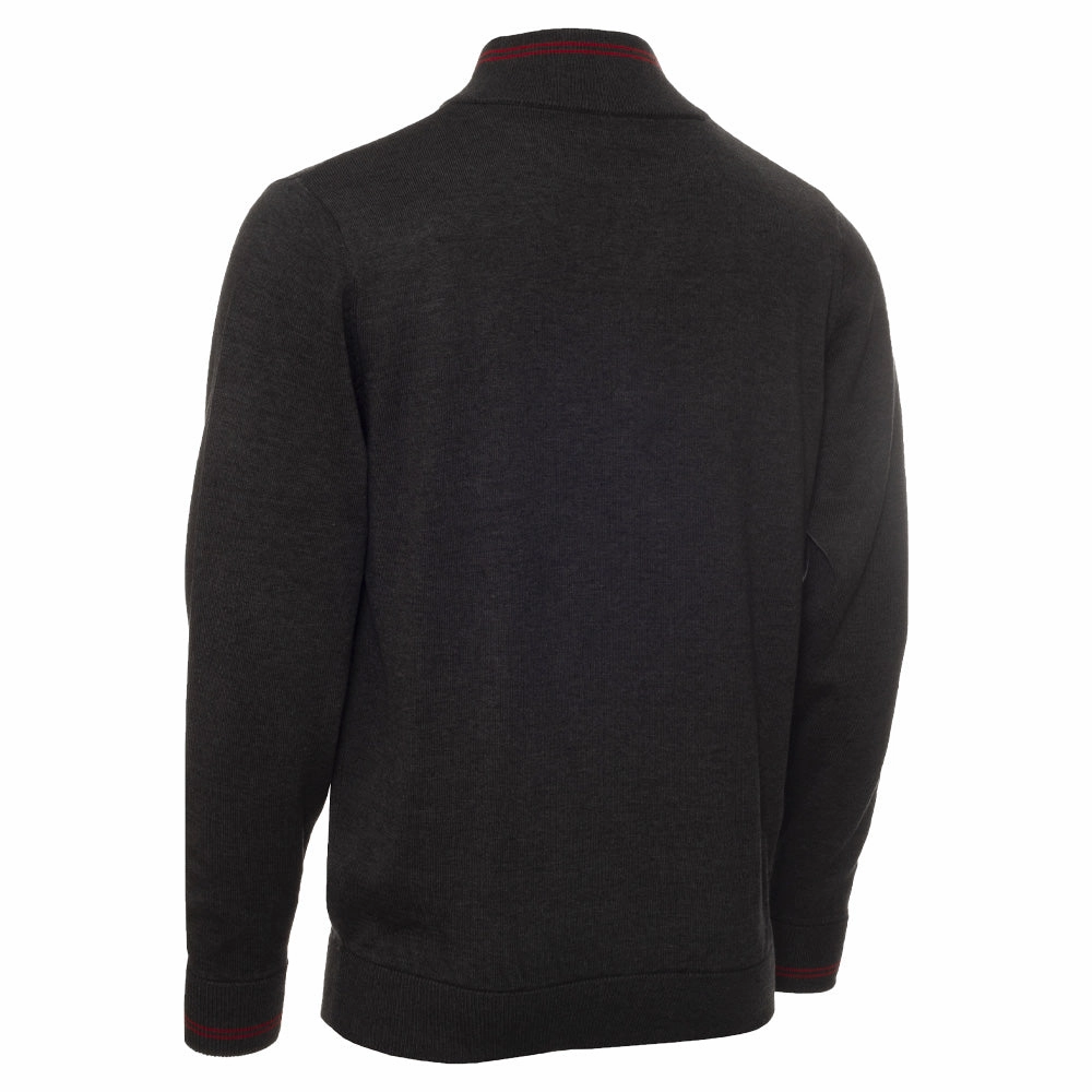 product fleece lining warmth Classic Active Calvin Klein Monaco Sweater - Charcoal Marl/Red