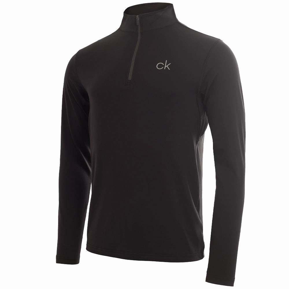 Calvin Klein Newport 1/2 Zip Pullover - Black Fresh Fit Everyday Comfort