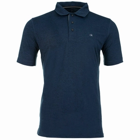 Calvin Klein Newport Polo Shirt - Navy Marl brandable polo neck