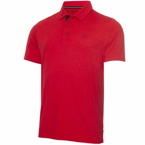 Calvin Klein Newport Polo Shirt - Power Red Marl NonRestrictive Cut