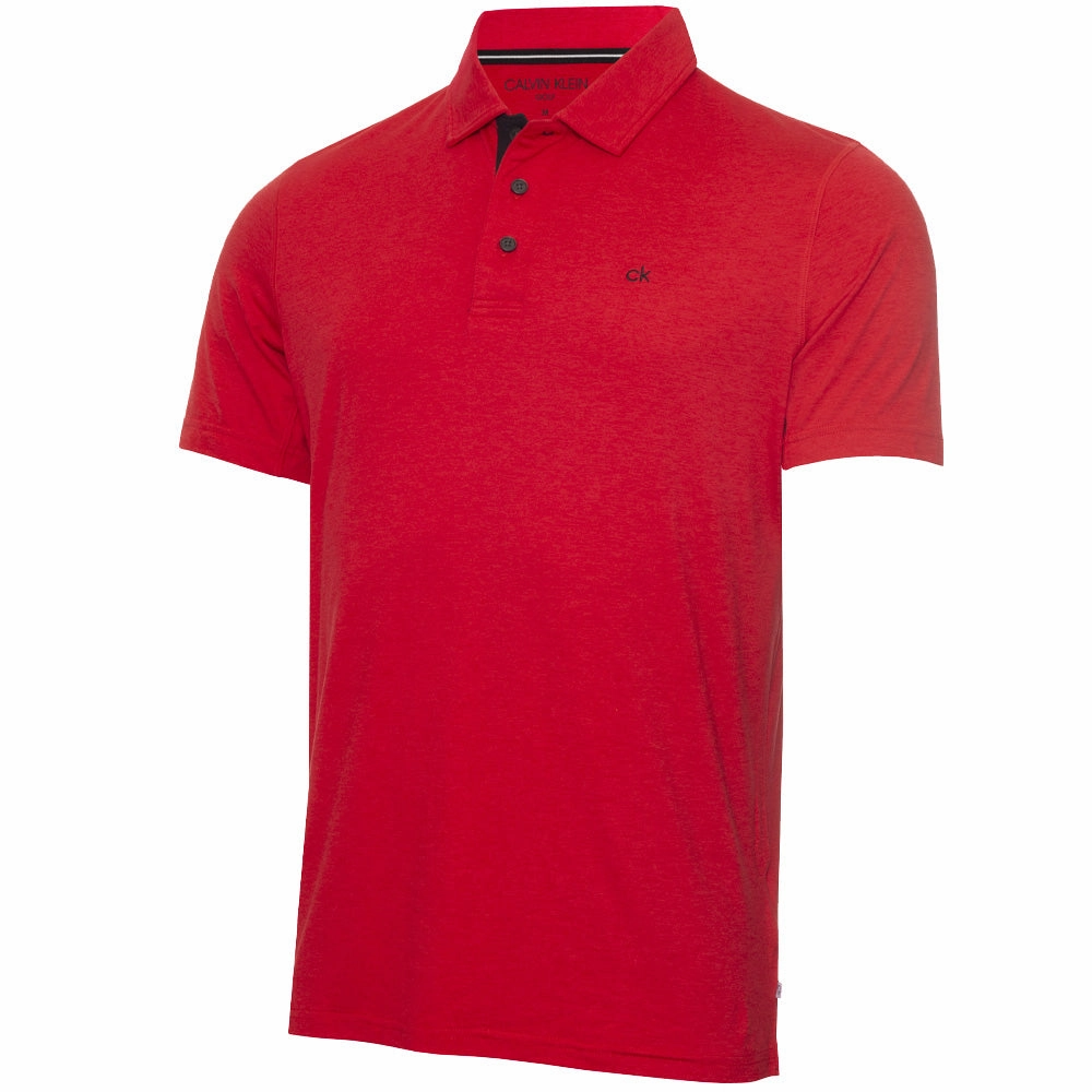 Calvin Klein Newport Polo Shirt - Power Red Marl NonRestrictive Cut