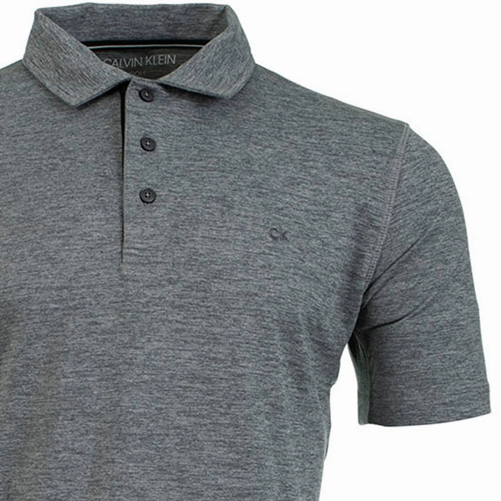 Calvin Klein Newport Polo Shirt - Silver Sweat Absorbent Casual Comfort Fit
