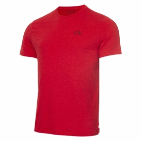 Outdoor Trend Look Popular Calvin Klein Newport T-Shirt - Power Red Marl
