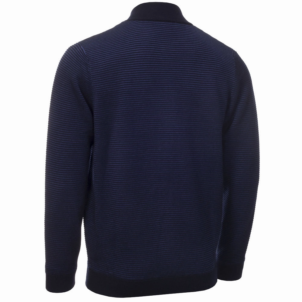 Calvin Klein Ottoman Full Zip Lined Sweater - Navy Street Look