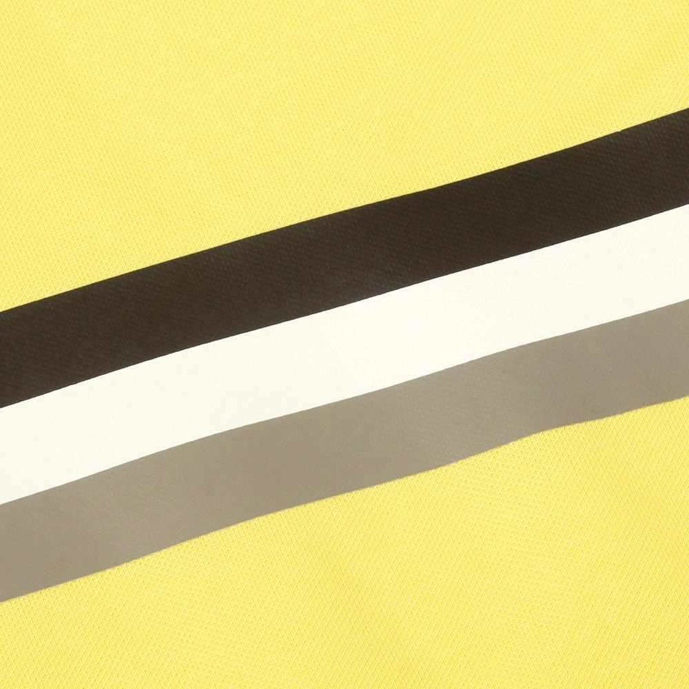 Yarn Dyed Stripes Cozy Layering Calvin Klein Parker Polo Shirt - Acid Yellow