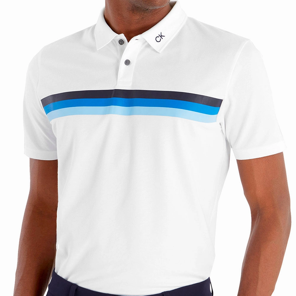 Spring Wear Calvin Klein Parker Polo Shirt - White/Blue