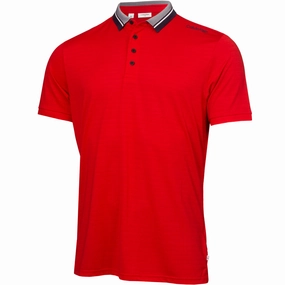 Calvin Klein Parramore Polo Shirt - Red Curved Hem