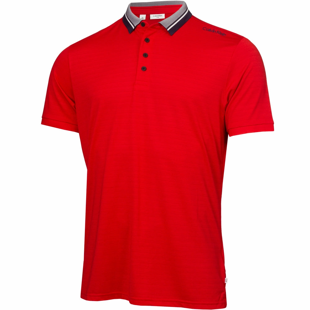 Calvin Klein Parramore Polo Shirt - Red Curved Hem