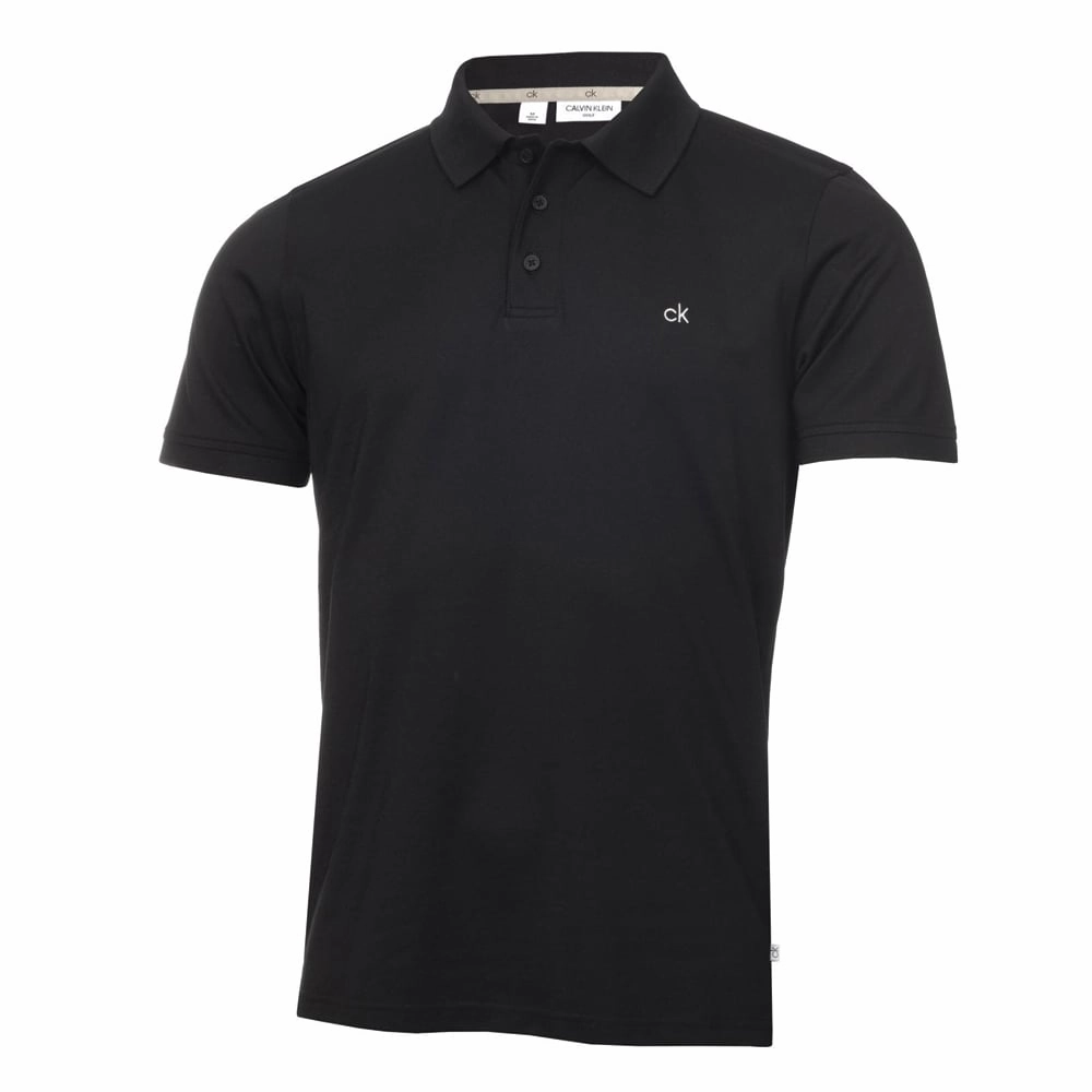 Calvin Klein Planet Polo Shirt - Black Anti Static Fabric