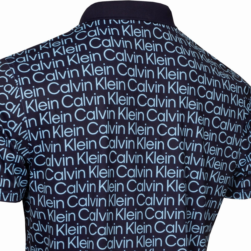 Seasonal Wear Calvin Klein Print Polo Shirt - Evening Blue/Blue