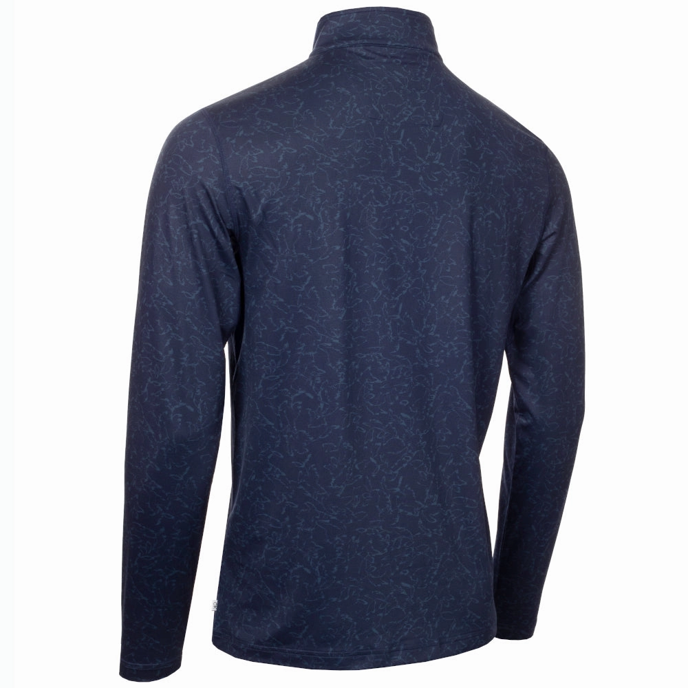 Trendy Outerwear Effortless Wear Calvin Klein Printed Newport Half Zip Pullover - Navy