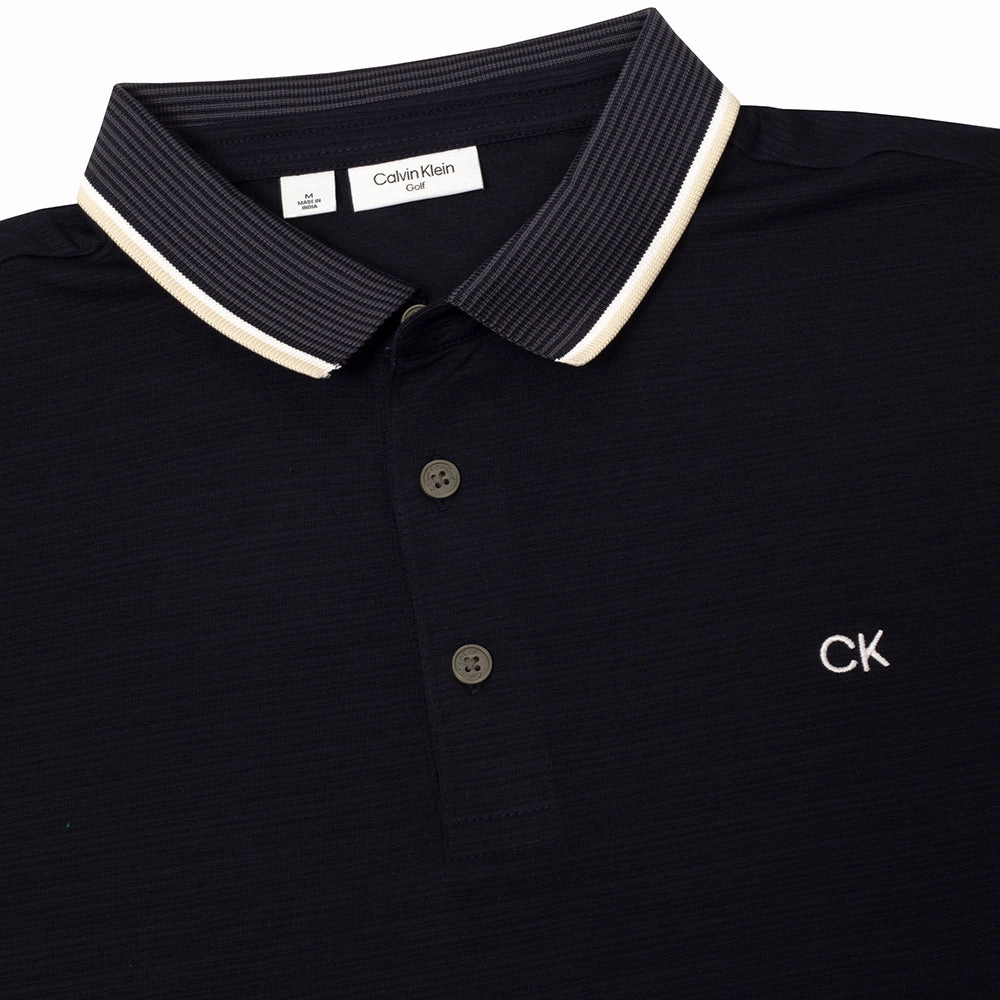 Calvin Klein Rockland Polo Shirt - Navy DoubleStitchedHem