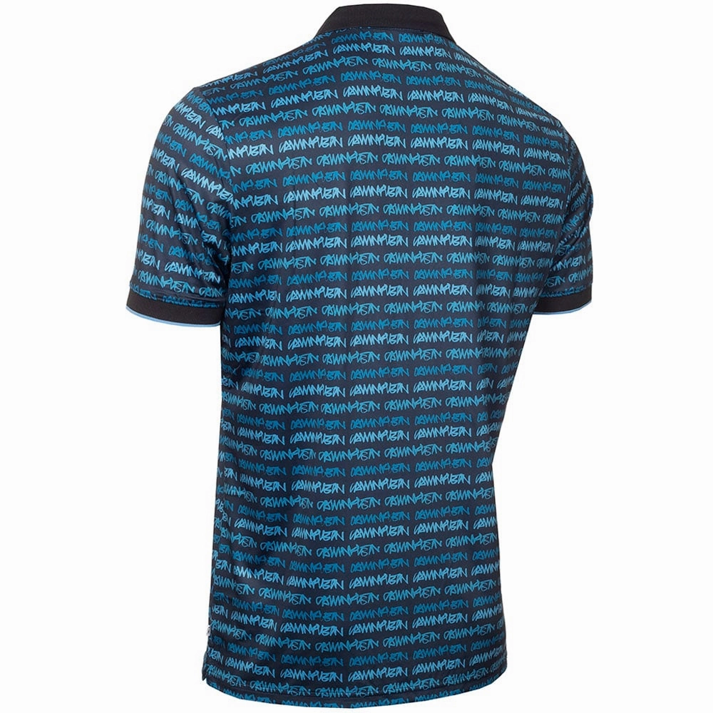 Calvin Klein Signature Polo Shirt - Navy/Boy Blue Quick-Dry Fabric Functional Comfort
