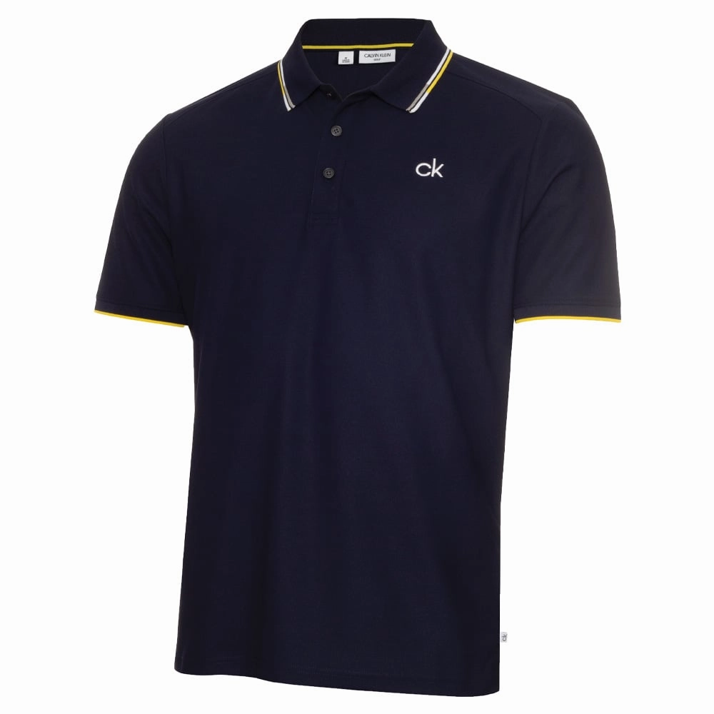 Calvin Klein Snead Polo Shirt - Navy UltraSoftBrushedInterior Anti Pilling Finish