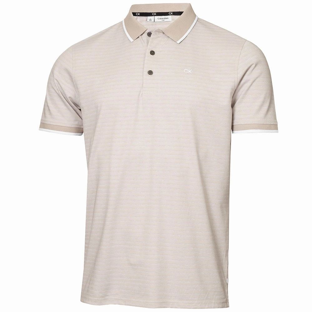 QuickDryTechnology Calvin Klein Sudbury Polo Shirt - Pale Silver Marl