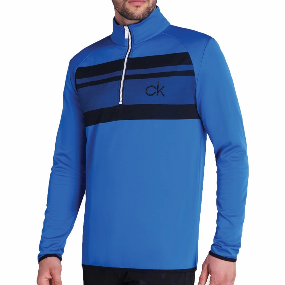 Durable Build comfortable top Calvin Klein Taylor Half Zip Sweater - Nautical Blue