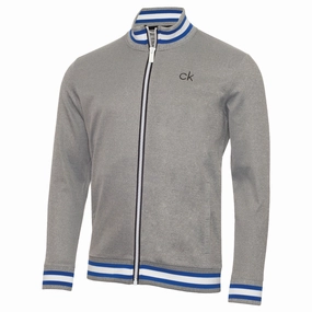 Comfy Layering Calvin Klein Thomson Full Zip Sweater - Grey Marl