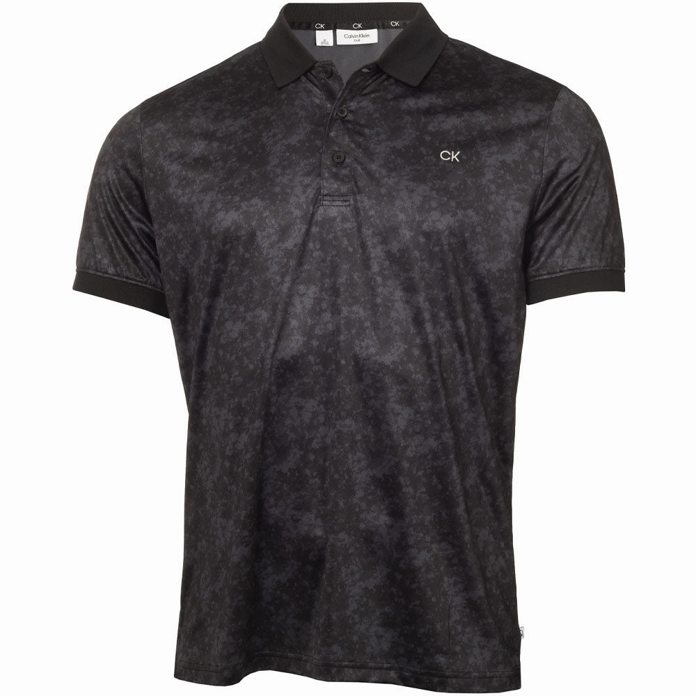 Calvin Klein Tie Dye Print Polo Shirt - Black Daily Favorite