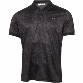 Calvin Klein Tie Dye Print Polo Shirt - Black Daily Favorite