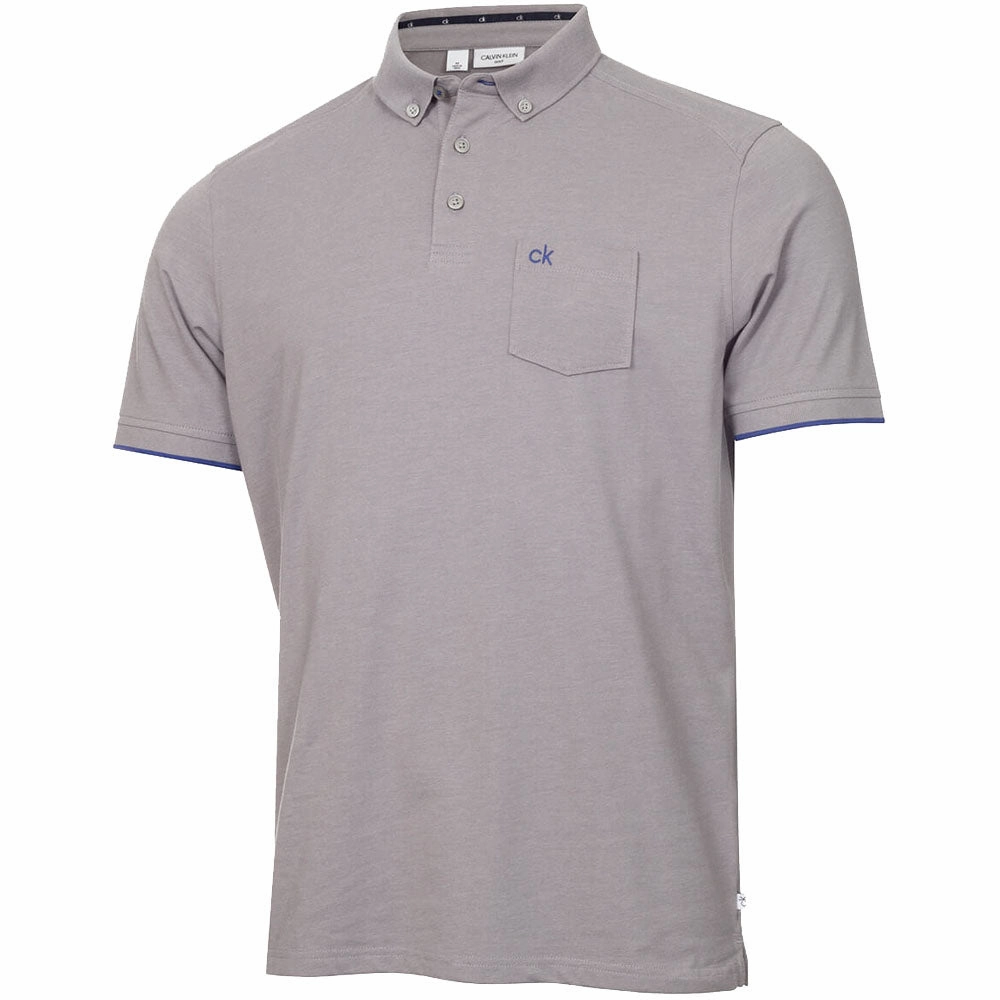 Calvin Klein Trinity Short Sleeve Polo Shirt - Grey Marl Cozy Look casual and comfortable