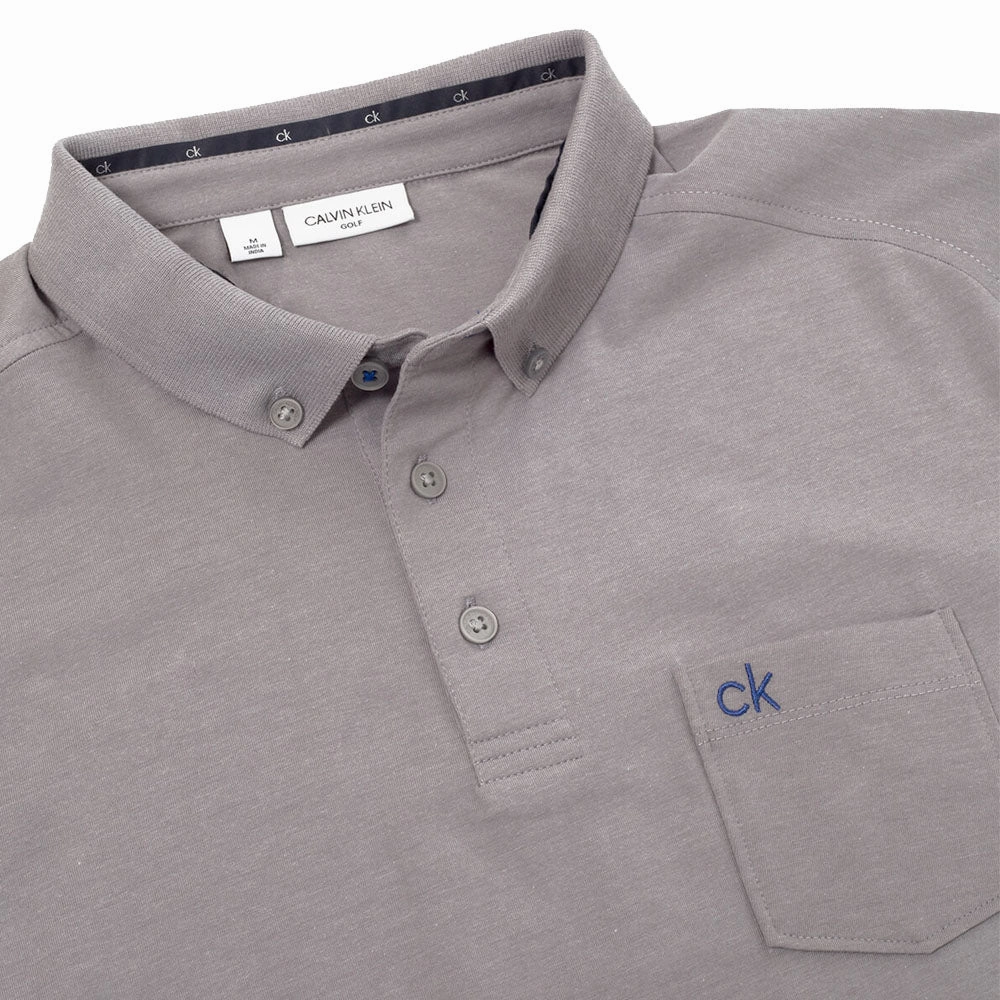 Light Casual Calvin Klein Trinity Short Sleeve Polo Shirt - Grey Marl