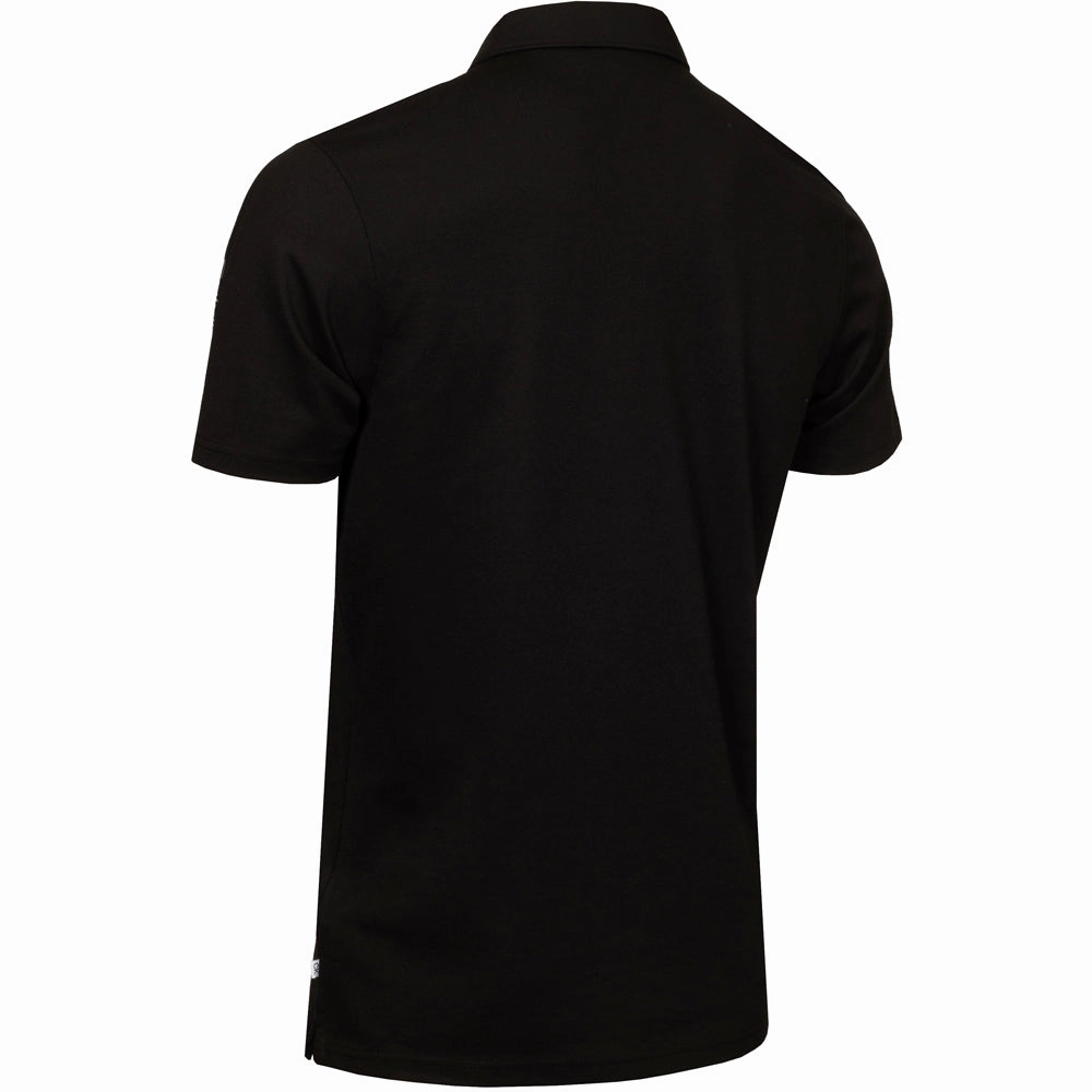 Ribbed Collar Trim Calvin Klein Uni Polo Shirt - Black