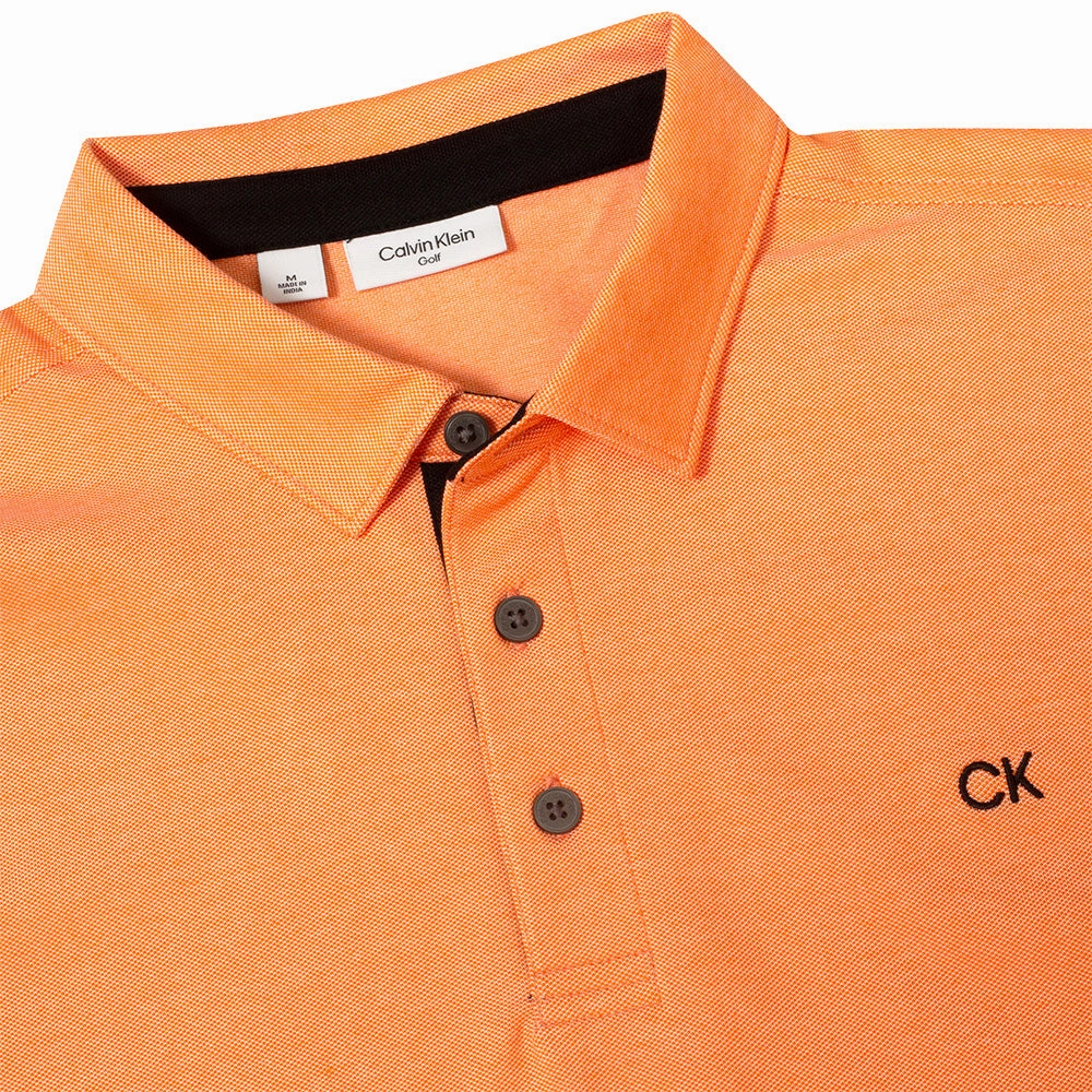 Calvin Klein Uni Polo Shirt - Orange Athletic Comfort Wear EcoFriendly Dye
