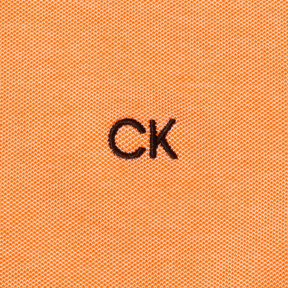Calvin Klein Uni Polo Shirt - Orange Stylish and Easygoing Subtle Logo Placement