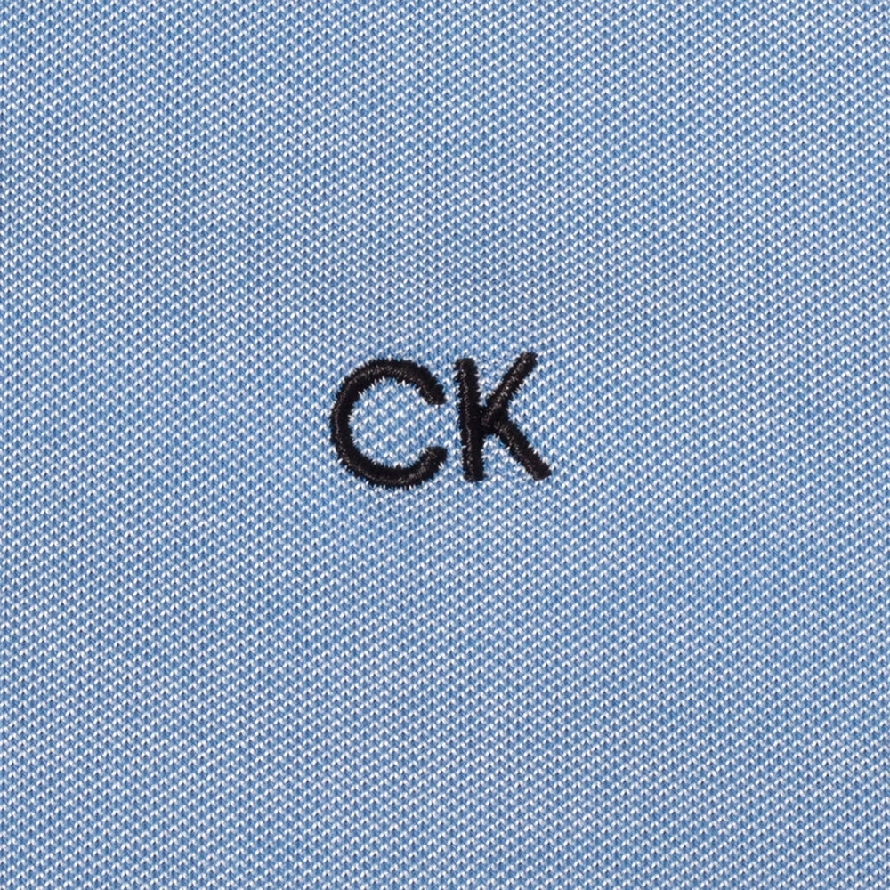 Calvin Klein Uni Polo Shirt - Sky Ethically Sourced Material