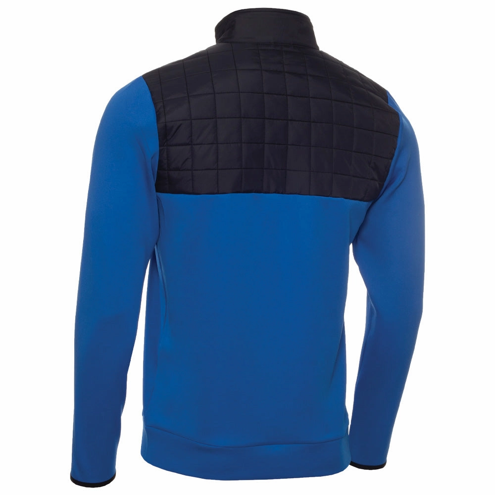 Calvin Klein Vardon Hybrid Half Zip Pullover - Nautical Polyester Material Cotton Blend